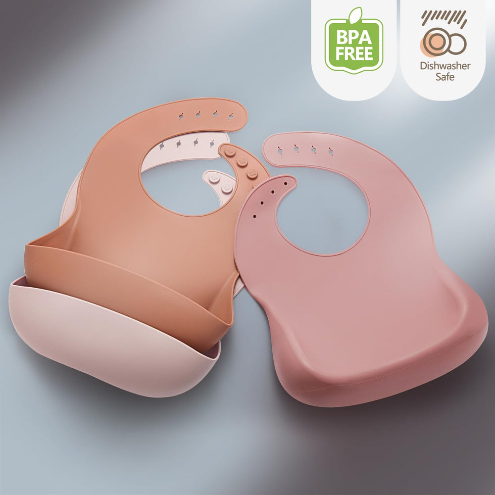 Soft, food-grade silicone feels gentle against skin during messy feeding times.