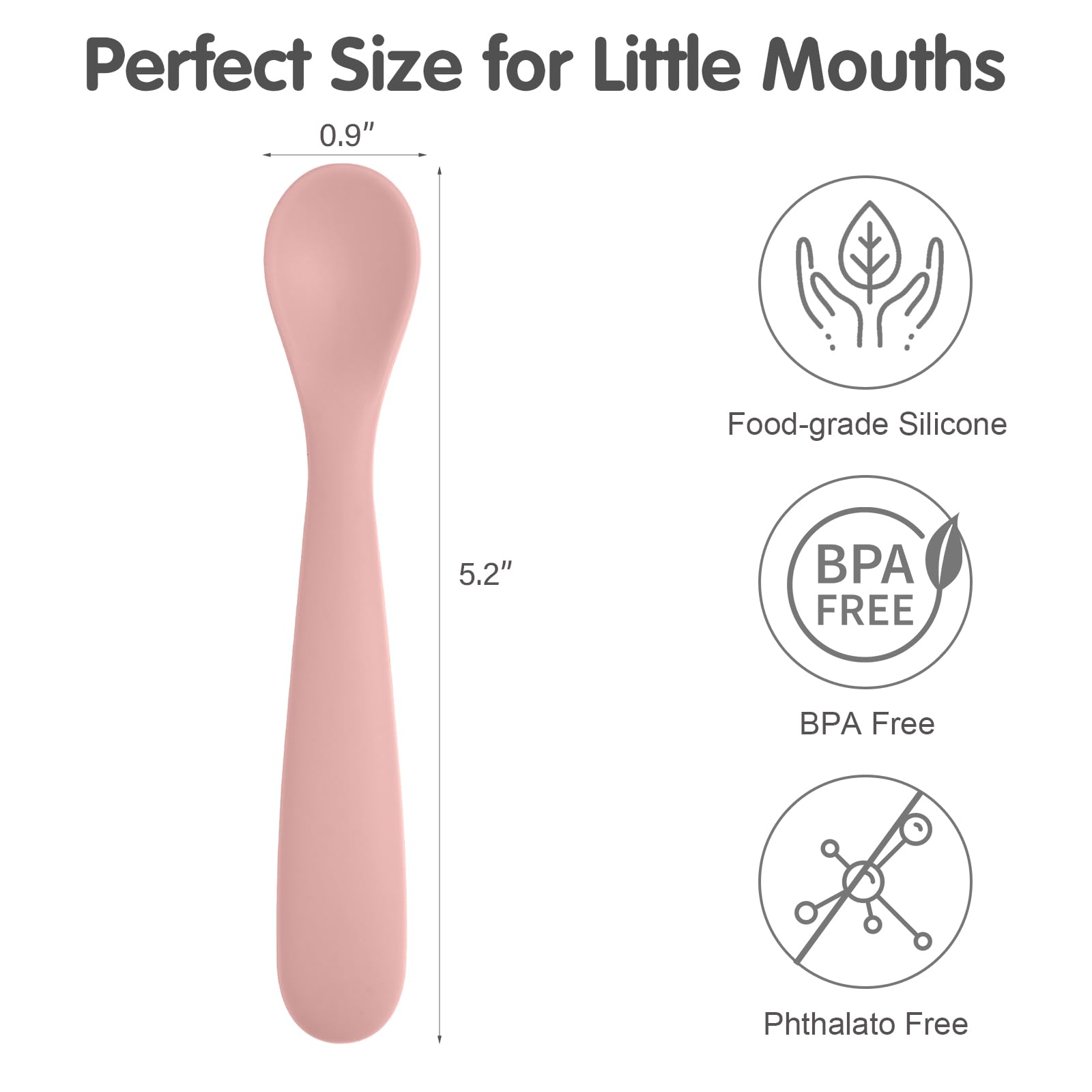 Eascrozn baby spoons for self-feeding at 6 months and up