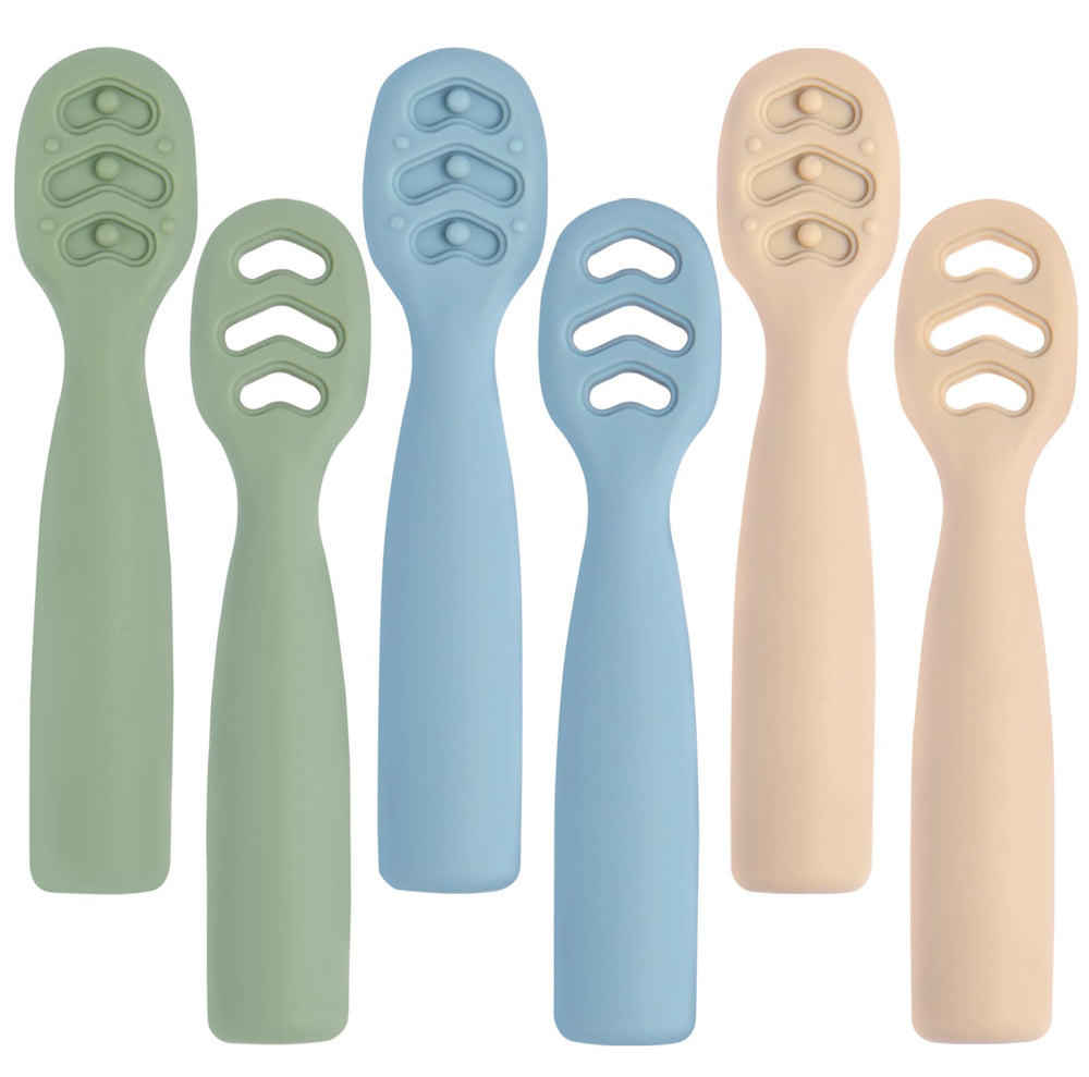 Eascrozn Stage 1 teether spoon for gentle gum relief and pureed meals.