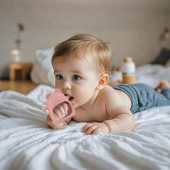 Eascrozn teething mitten textured top for gentle chewing and gum comfort