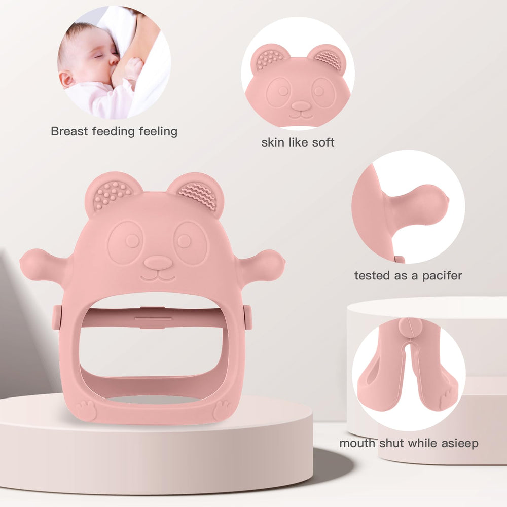 Eascrozn teething mitten dishwasher-safe and easy to clean for busy parents