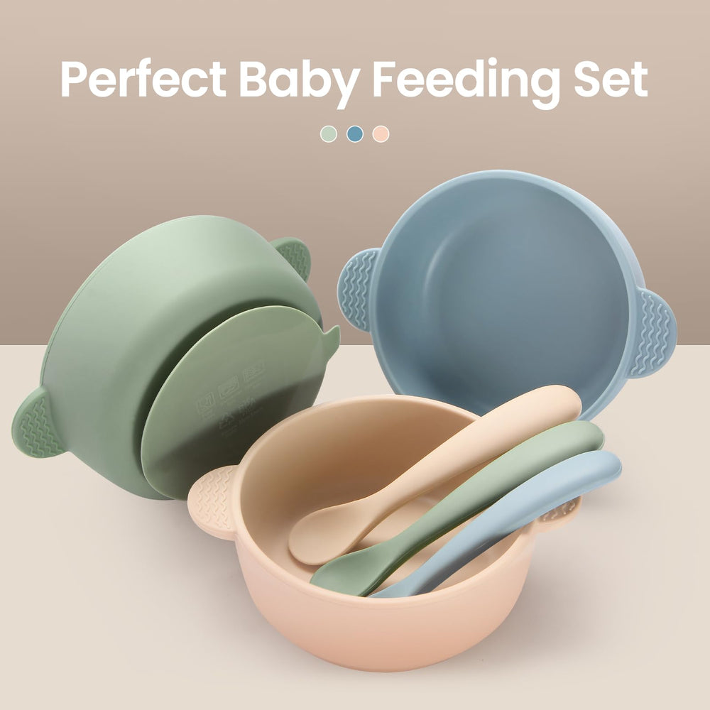 Eascrozn bowls with easy-release tabs for quick removal after meals