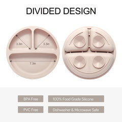 Eascrozn divided compartments highlight flavors to support little eaters' self-feeding