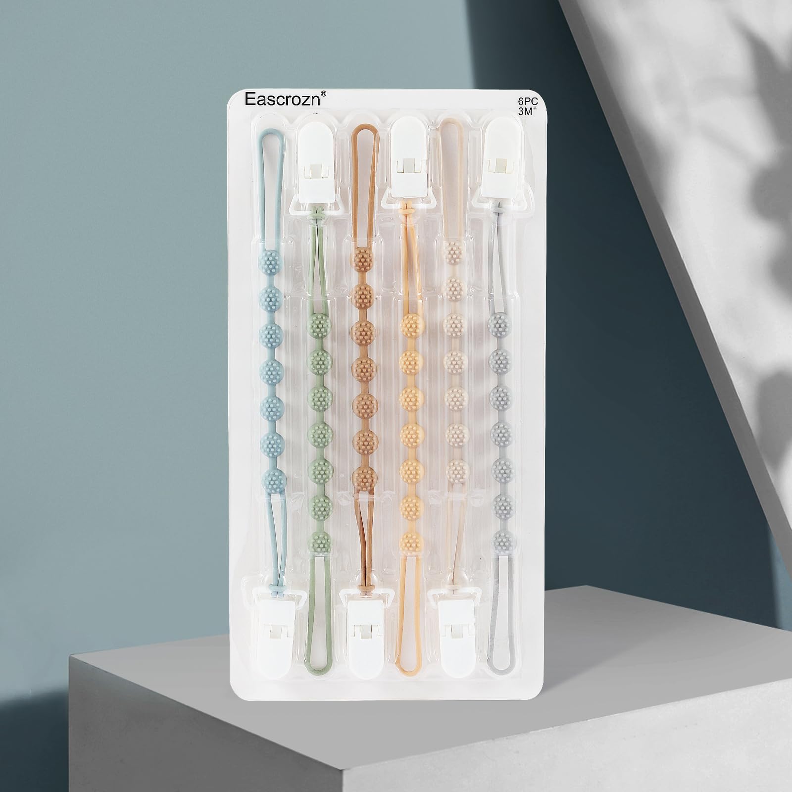 Eascrozn easy-clean pacifier clip that cleans with simple hand wash