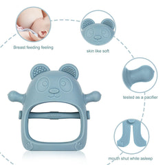 Eascrozn open-design teether fits small hands for comfortable handling and varied chewing angles.