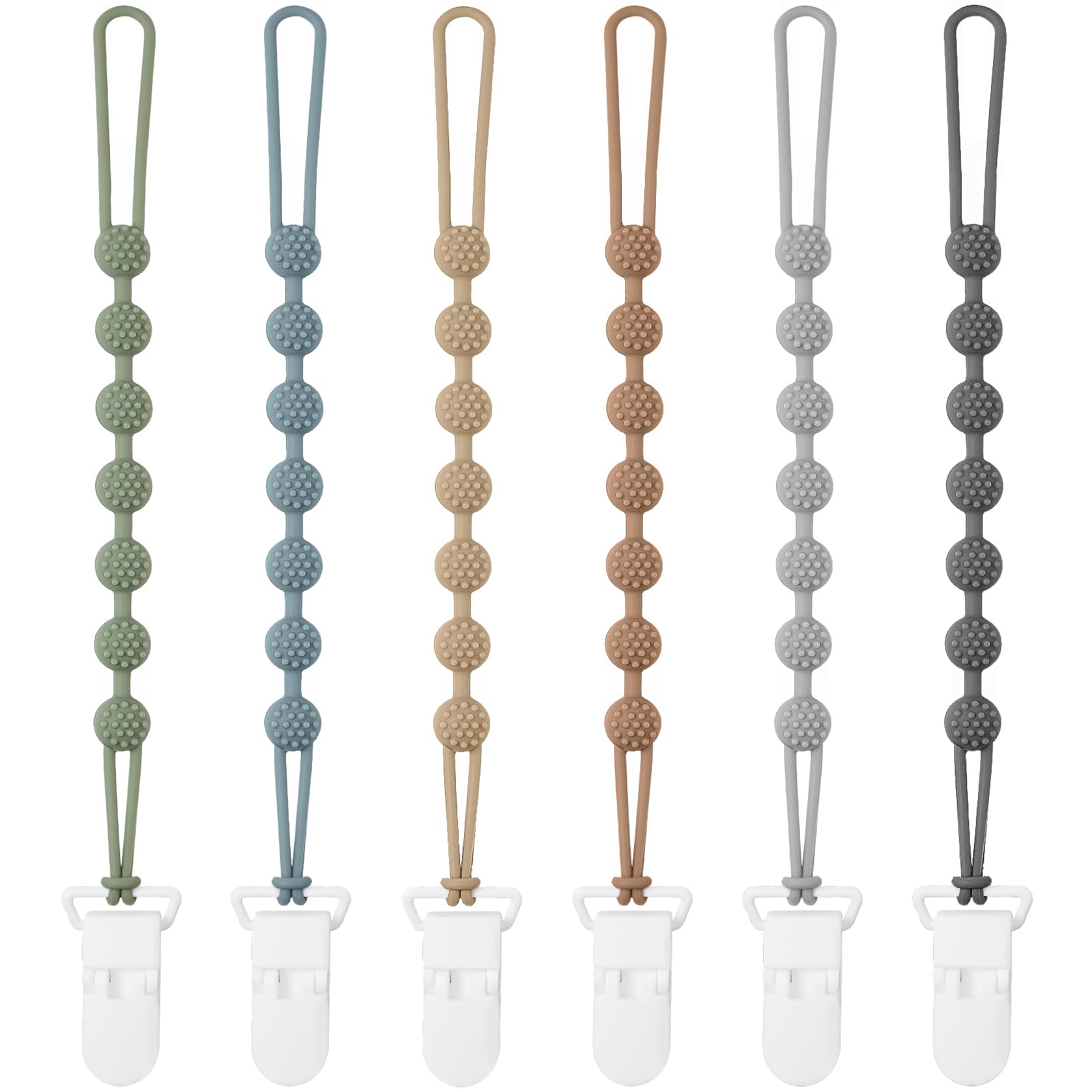 Eascrozn pacifier clip with one-piece design keeps pacifier secure and clean