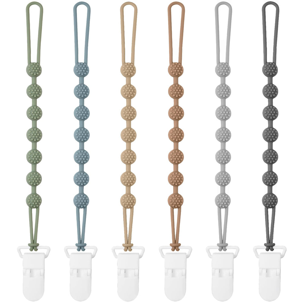 Eascrozn pacifier clip with one-piece design keeps pacifier secure and clean