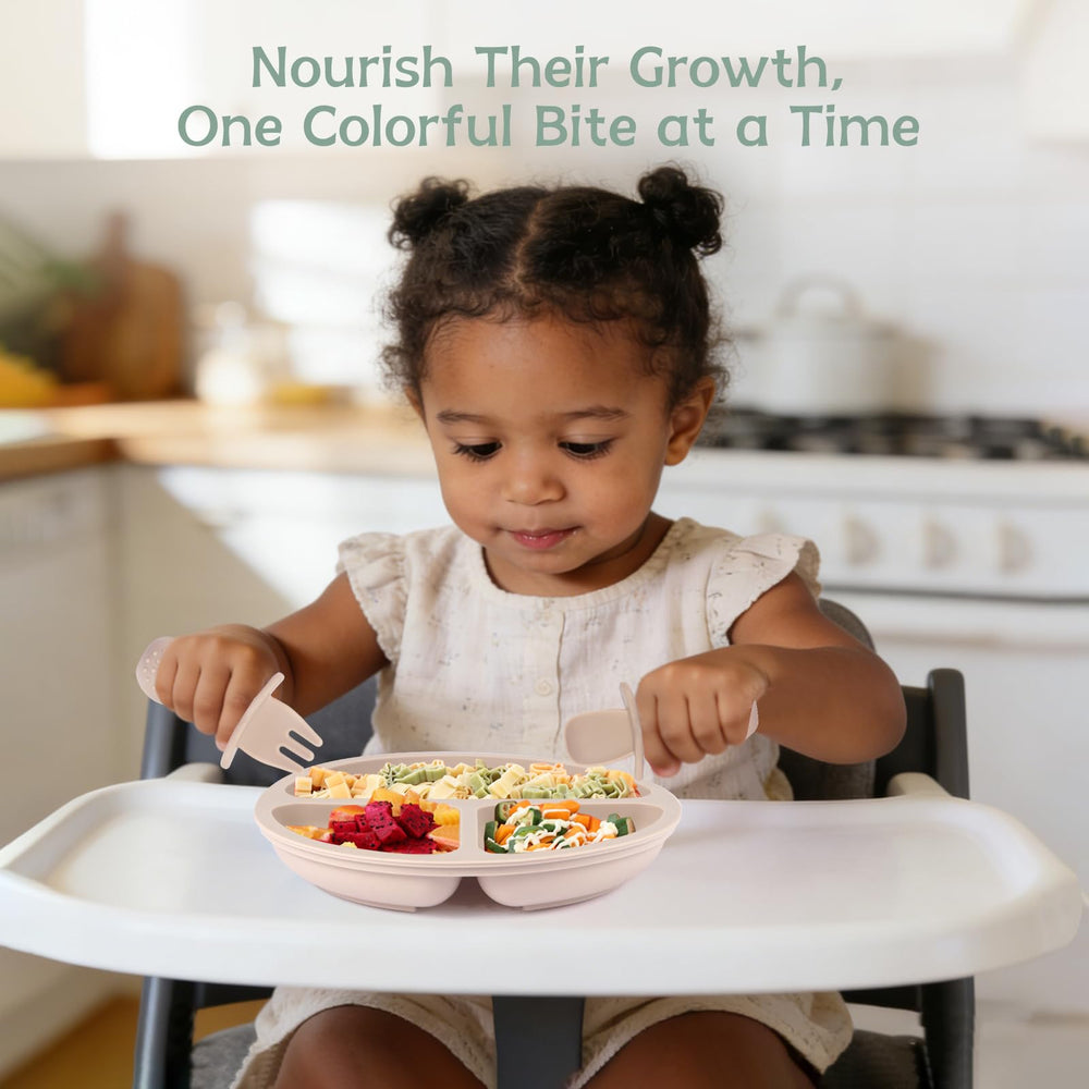 Eascrozn raised edges support scooping, boosting independent feeding attempts