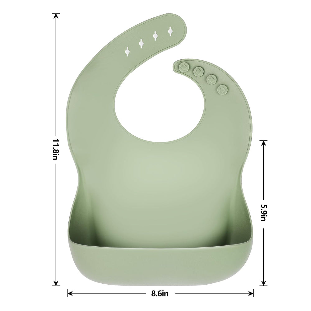 Eascrozn bib features adjustable neck straps for growing babies