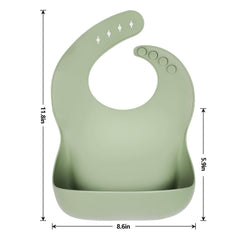 Eascrozn bib features adjustable neck straps for growing babies