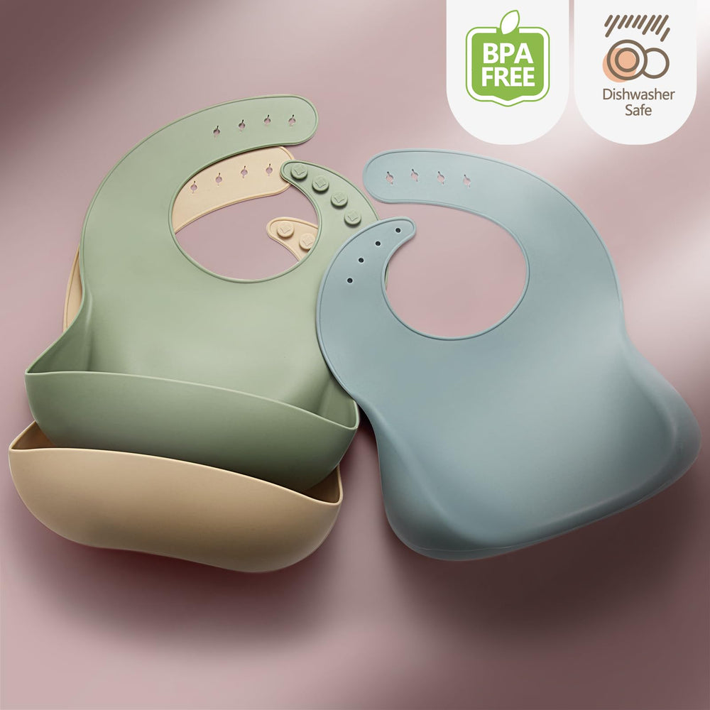Eascrozn easy-clean bib supports quick post-meal cleanup