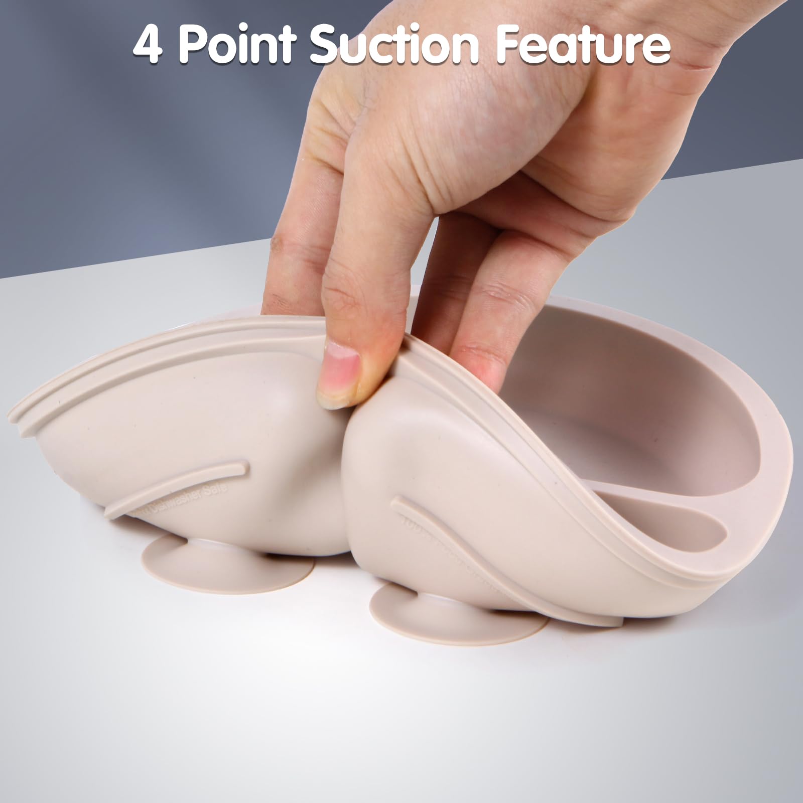 Eascrozn silicone plates are BPA-free, durable, and easy to clean for busy homes