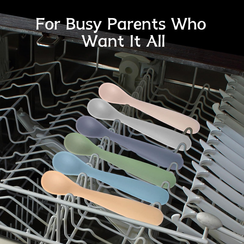 Compact, portable spoons fit in a diaper bag for outings.