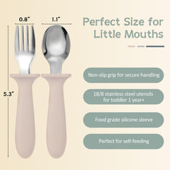 Eascrozn silicone-handled utensils for a comfortable, secure grip.