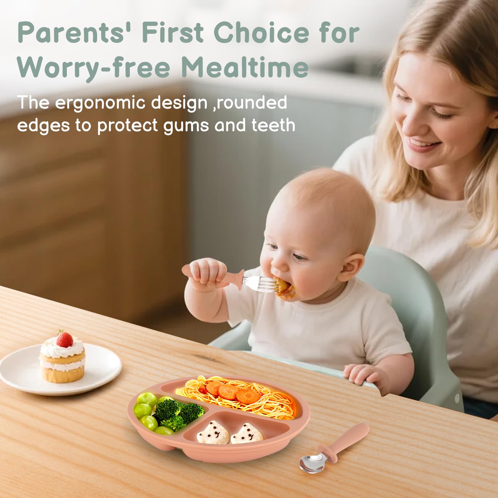 Ergonomic silicone handles by Eascrozn provide a safe grip.