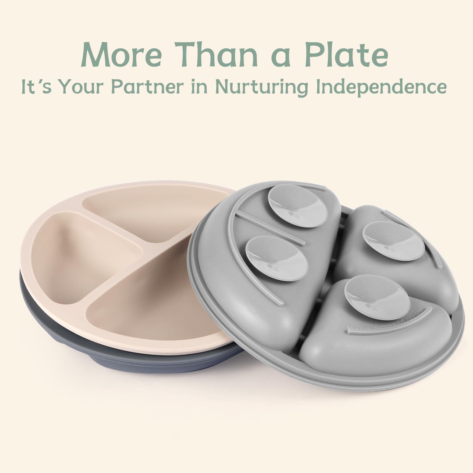 Eascrozn three soft colors stimulate sensory exploration at mealtime