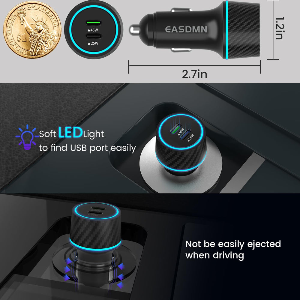 EASDMN package includes two chargers, two cables, and welcome guide for easy setup.