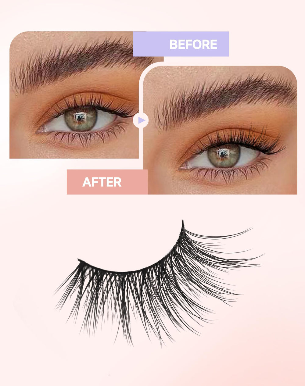 Easeful Half Lashes ideal for everyday wear and busy days