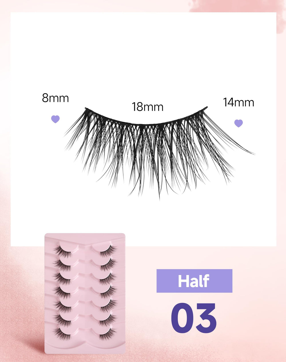 Easeful Half Lashes suitable for weddings and special occasions