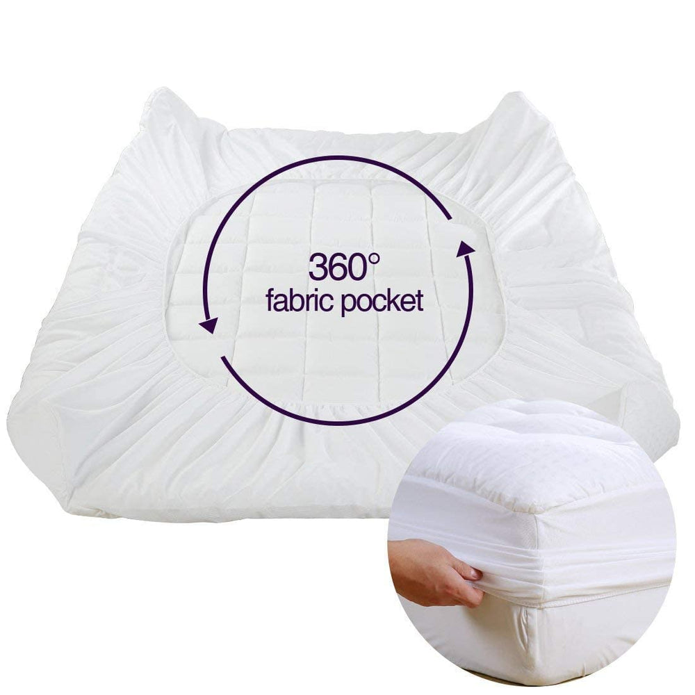EASELAND fitted-sheet style construction for easy setup and a neat sleeping surface.