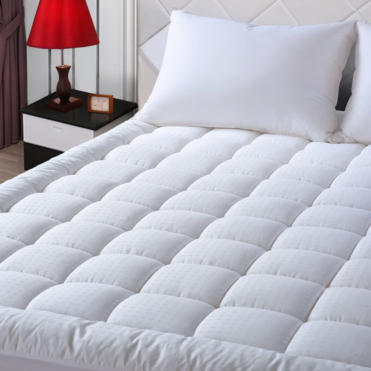 EASELAND twin mattress pad pillow-top cover for enhanced comfort and cooling.