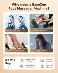 EaseZen foot massager heat coverage shows full-foot warmth for comfort.