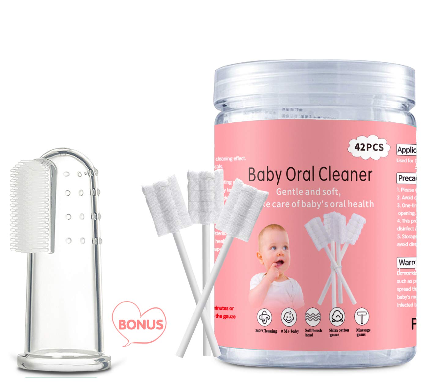 EASICUTI baby tongue cleaner packaging showing a ready-to-use kit for on-the-go care