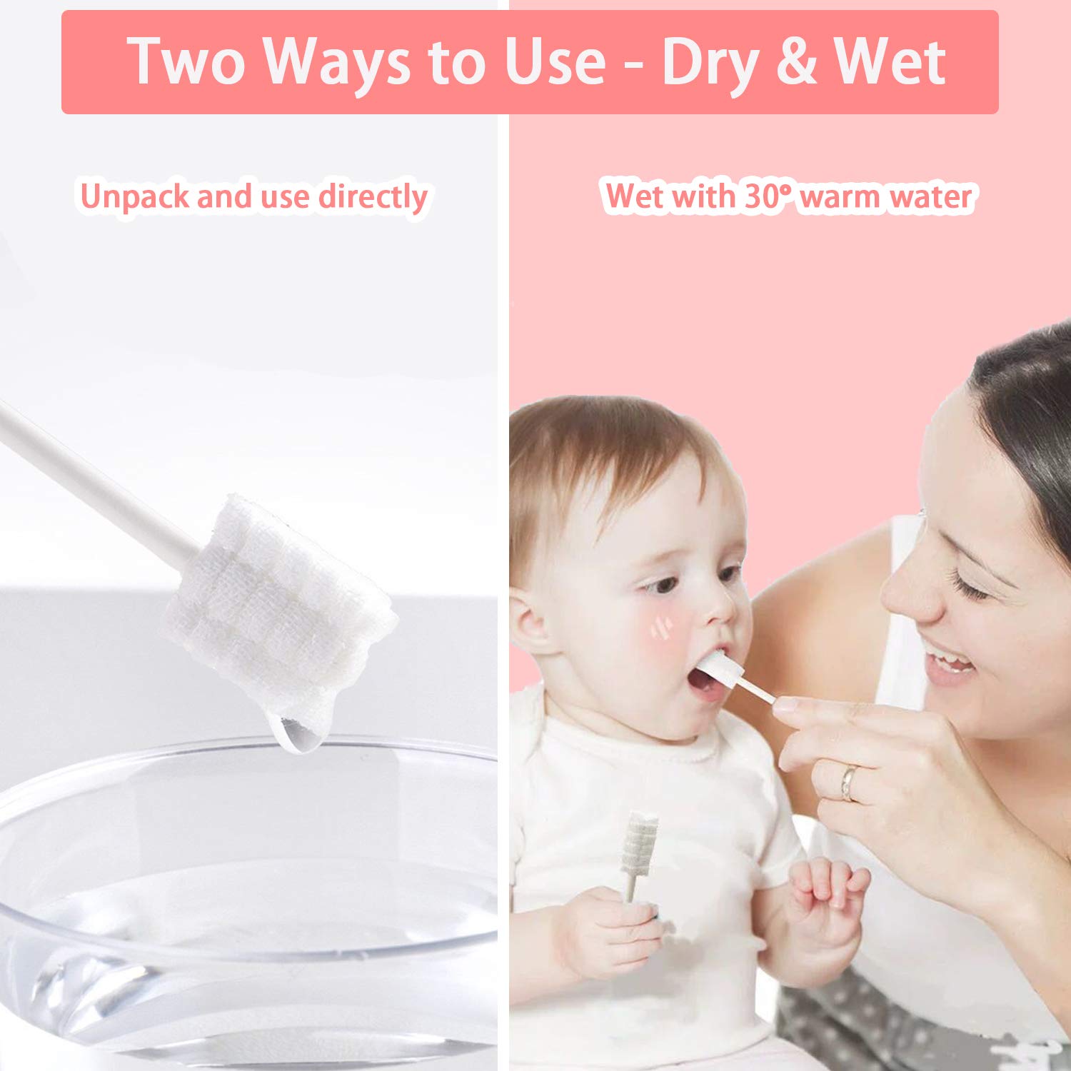 EASICUTI sturdy paper handle provides easy reach to baby's mouth.