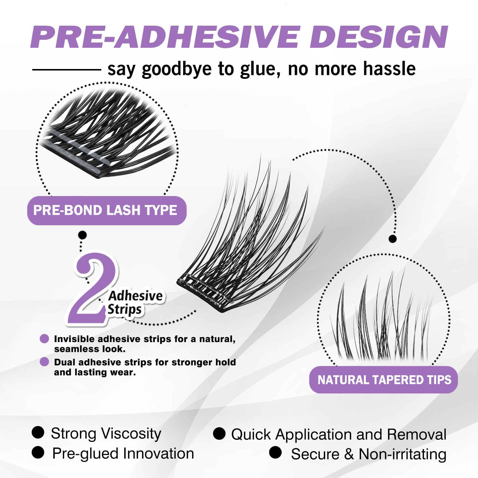 EASITENSION lash clusters application eye precision placement for voluminous look