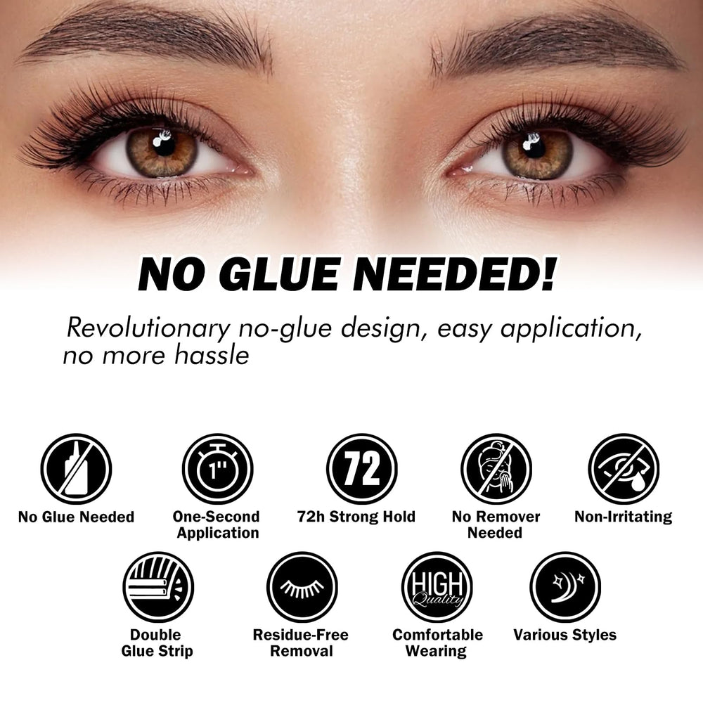 EASITENSION lash clusters kit close up highlighting built in adhesion for quick application