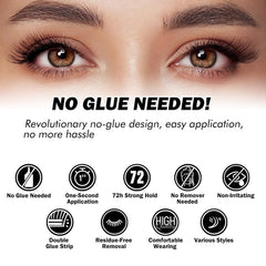 EASITENSION lash clusters kit close up highlighting built in adhesion for quick application