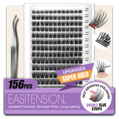 EASITENSION self-adhesive lash clusters kit front view showing convenience