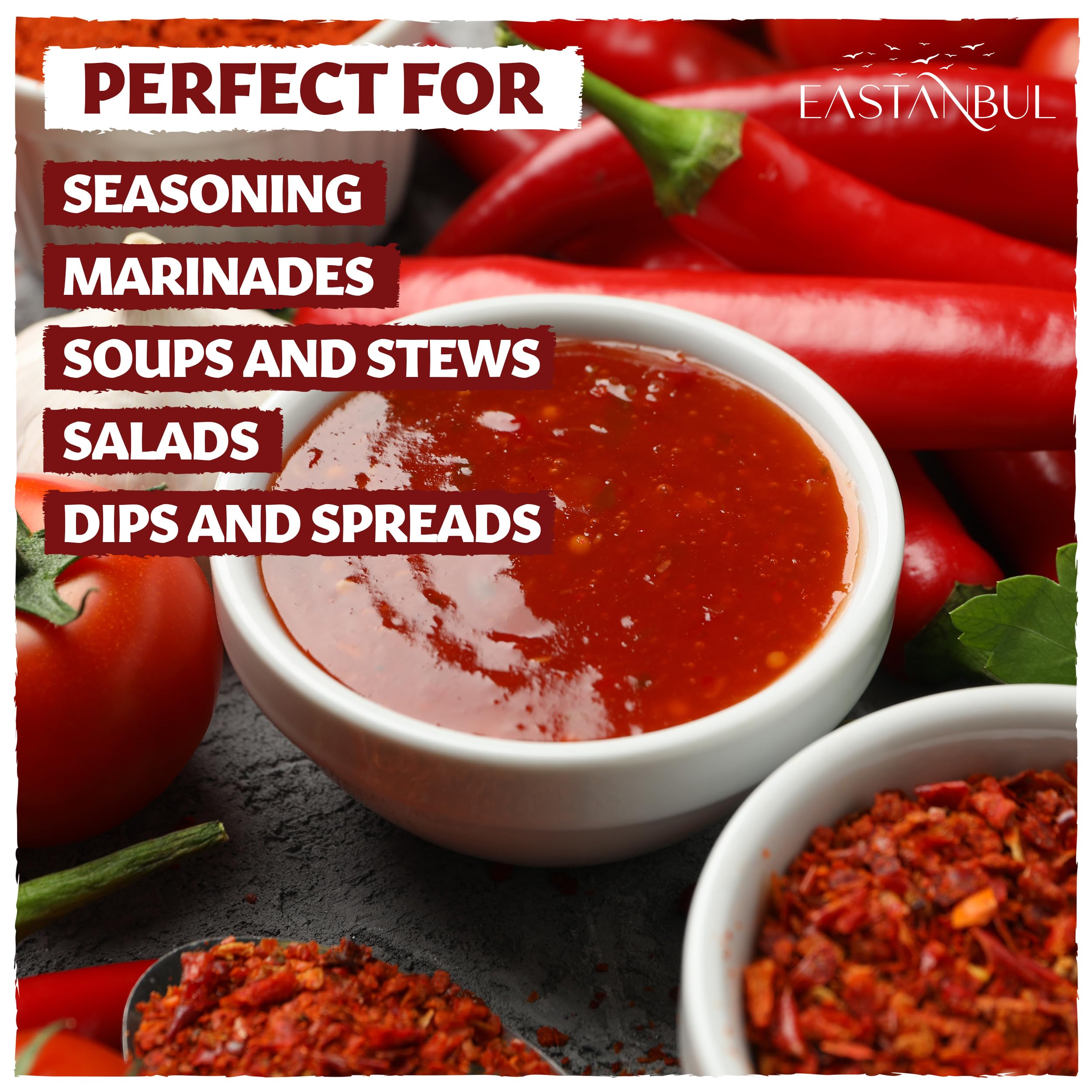 Eastanbul Aleppo Pepper spice bottle ready to season meats and vegetables