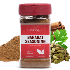 Eastanbul Baharat spice blend bottle highlights warm aroma for Turkish dishes