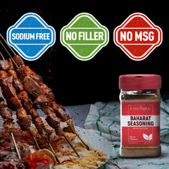 Eastanbul Baharat jar close-up shows vibrant ground spices and texture