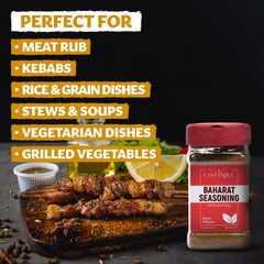 Pouring Eastanbul Baharat to season meats and stews with depth