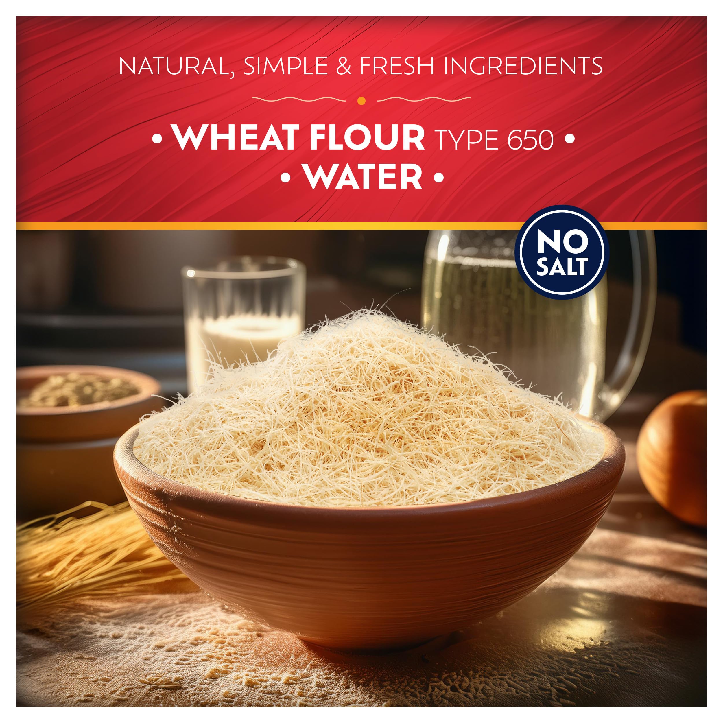 Eastanbul kataifi bulk dough allows easy shaping for creative pastries.