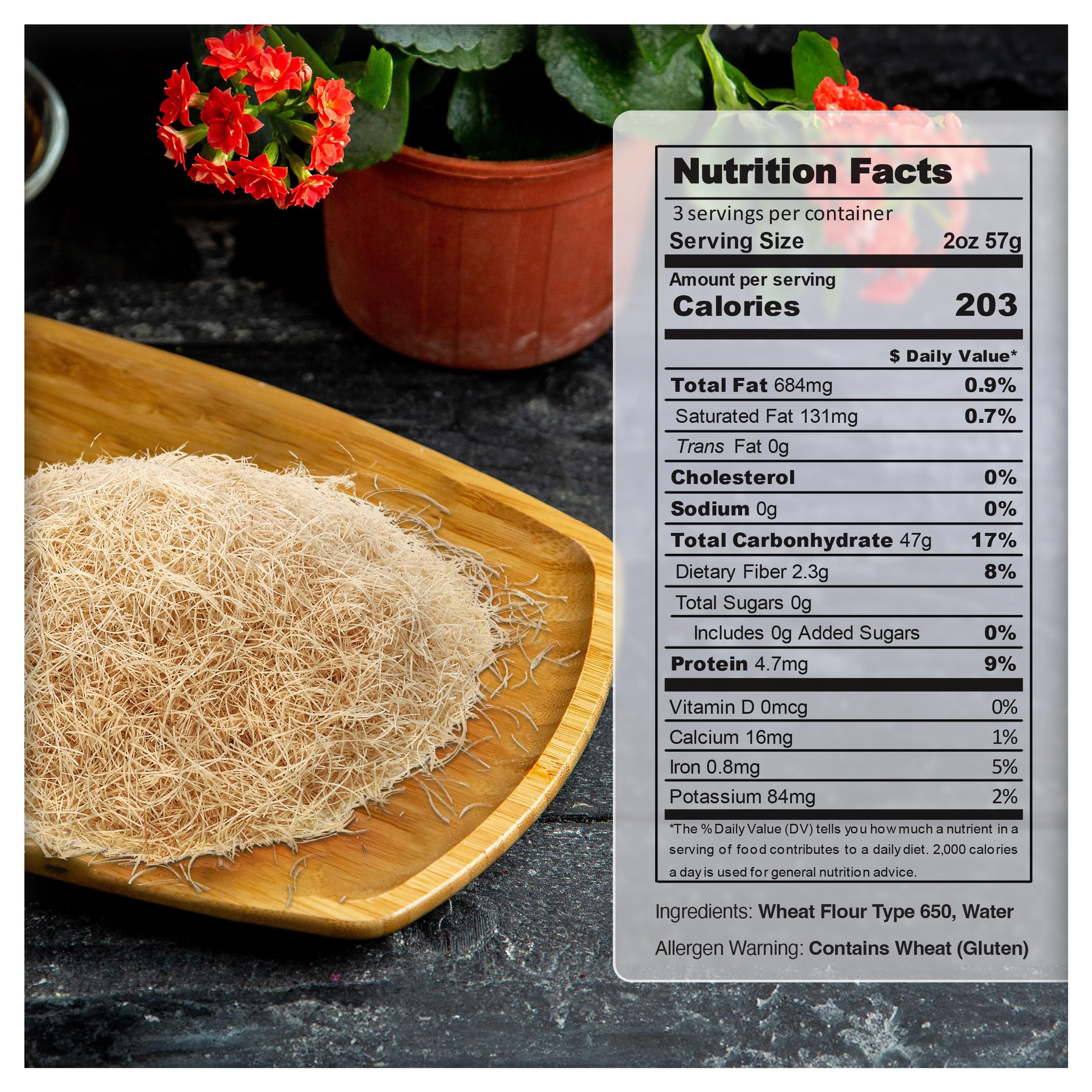 Eastanbul kataifi thin threads create light texture and fast syrup absorption.