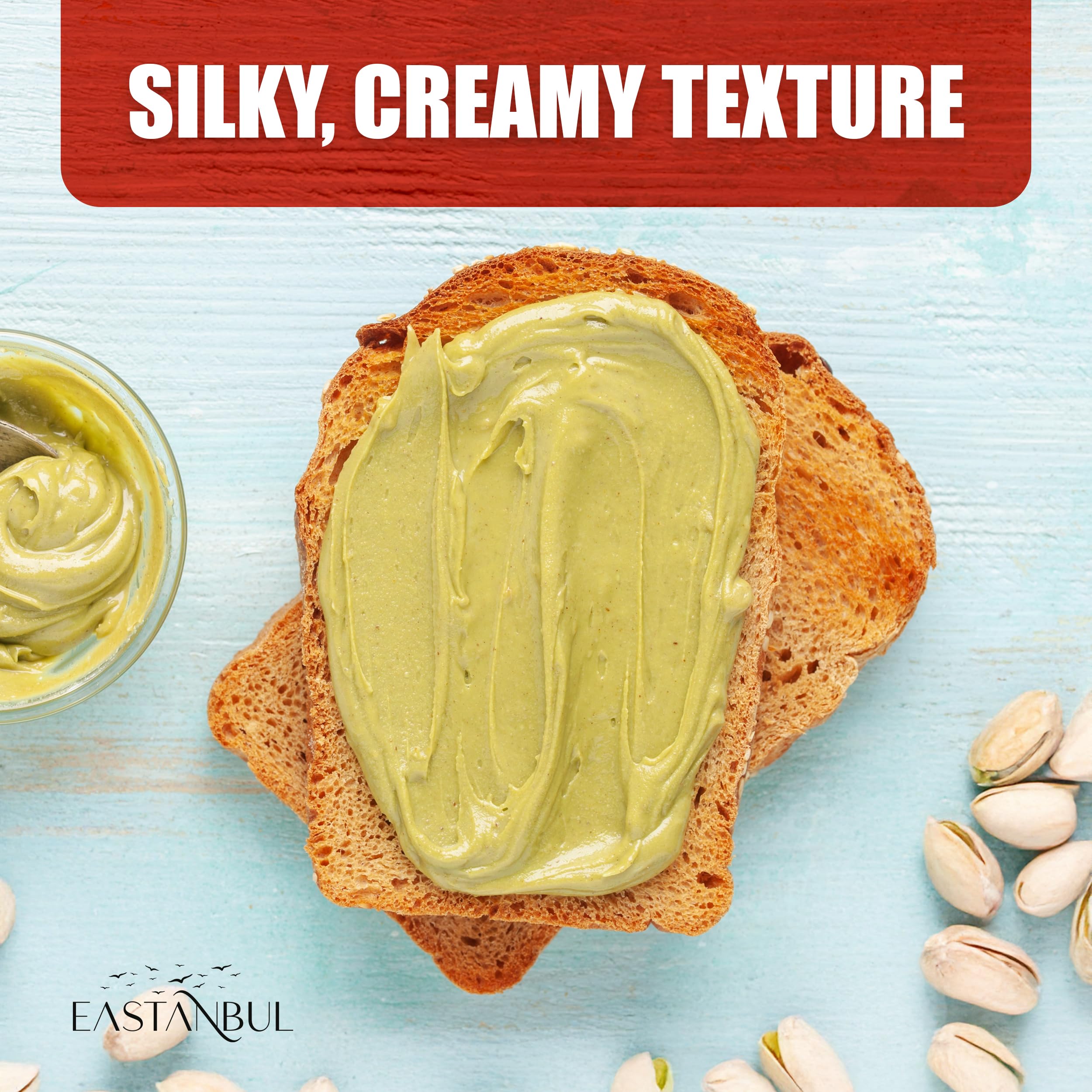Eastanbul Pistachio Cream swirled into ice cream for creamy goodness.