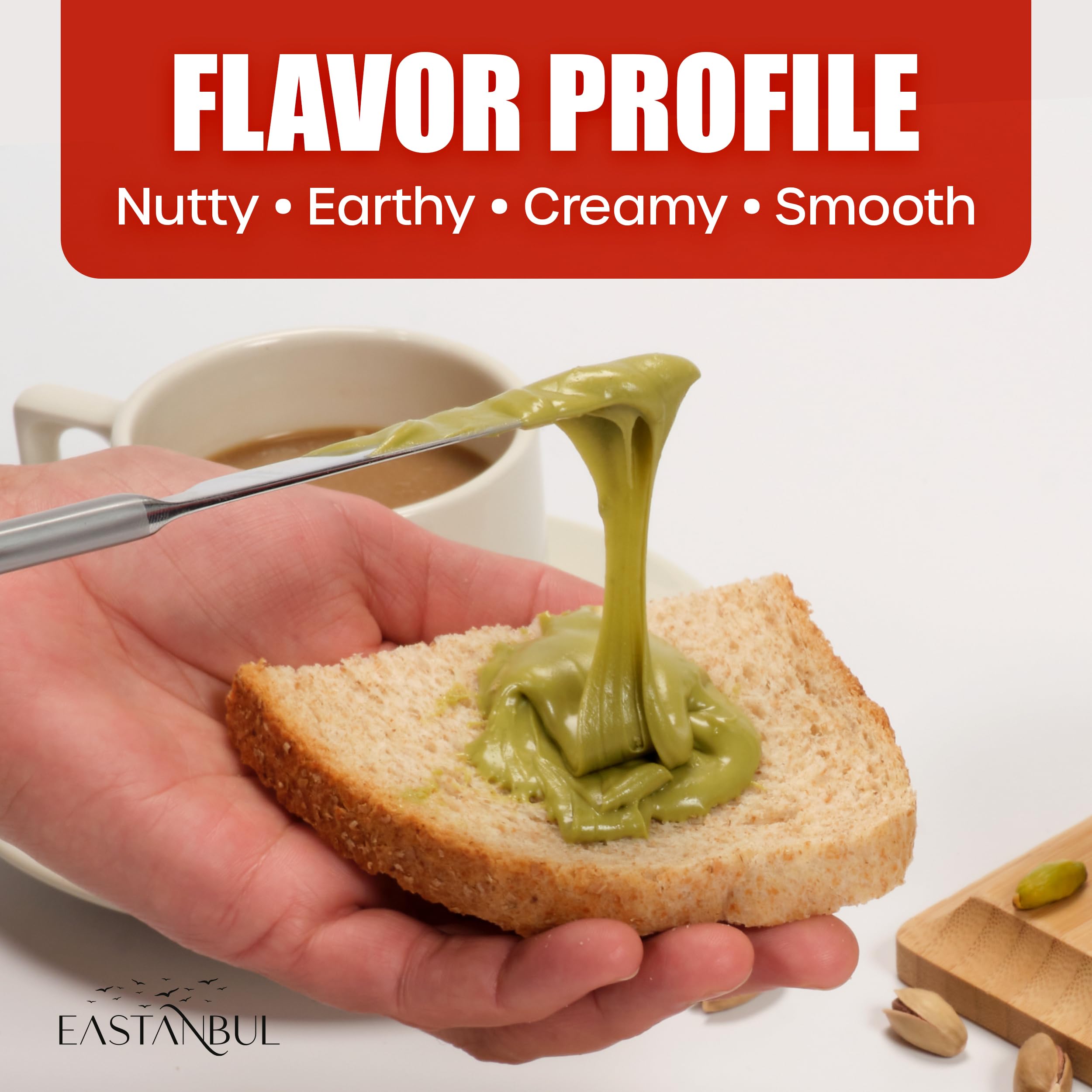 Eastanbul Pistachio Cream as a pastry filling for desserts.