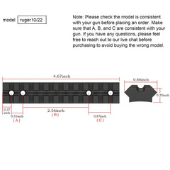 Eastern Tactical Supply Ruger 10/22 6061-T6 aluminum rail delivers durable performance.