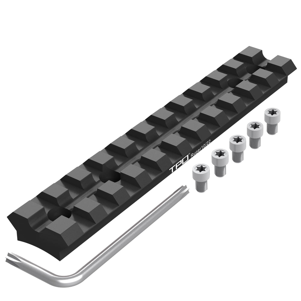 Eastern Tactical Supply Ruger 10/22 Picatinny rail mount for precise optic attachment.