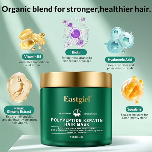 Eastgirl weightless moisture delivers deep hydration for soft, manageable hair.