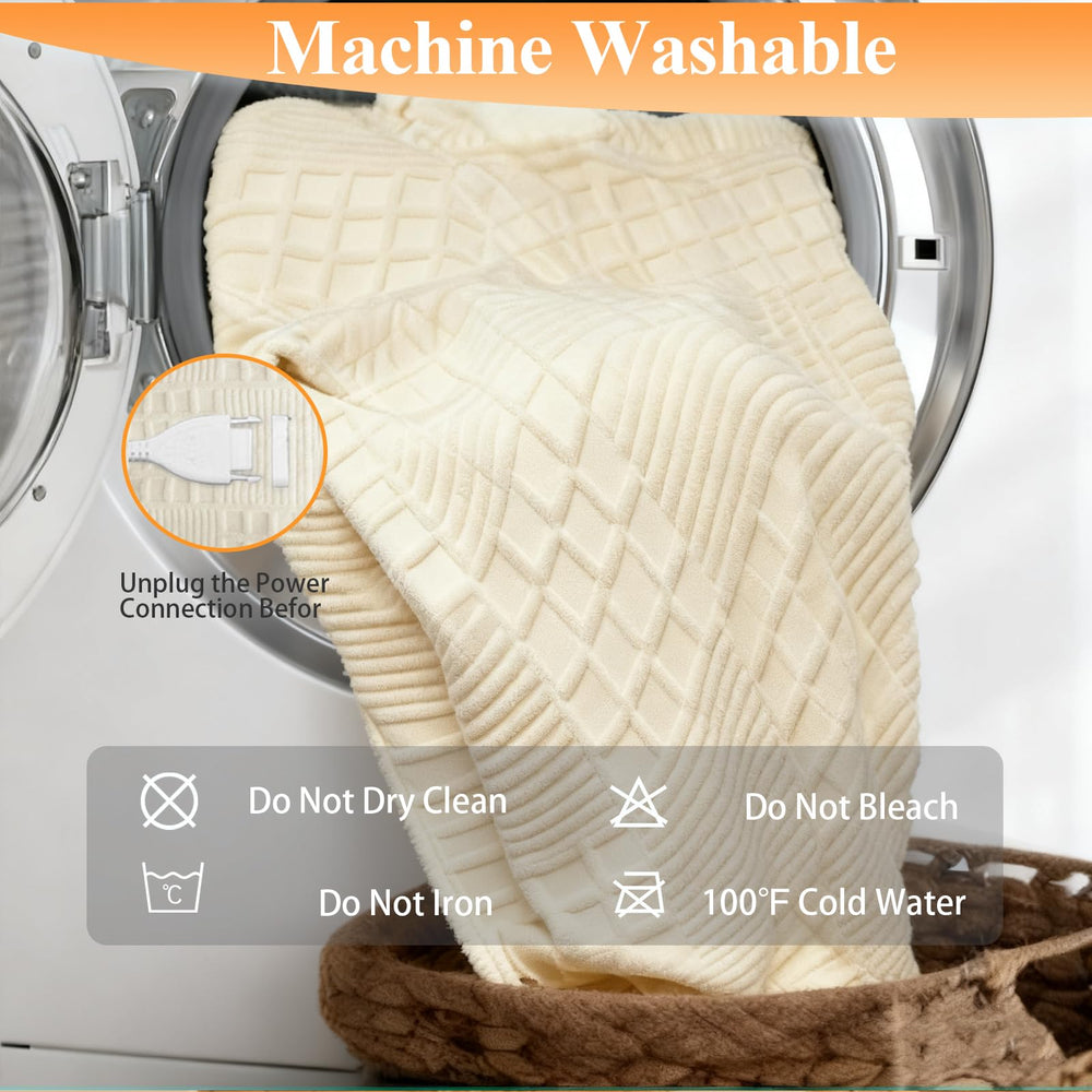 Eastsora blanket being machine washed after removing the controller