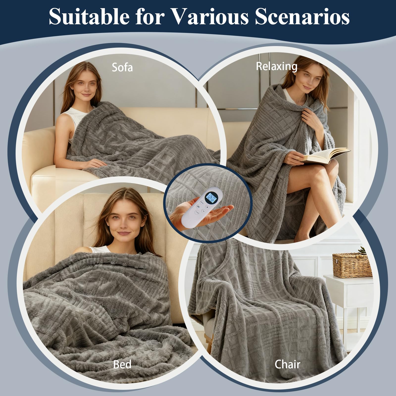 Eastsora machine washable heated blanket for easy care