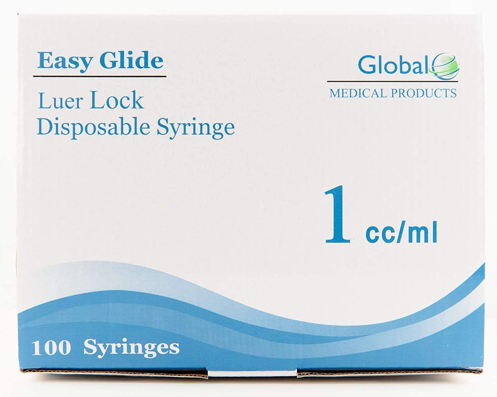 Easy Glide syringe no needle in sterile 100-pack for safe, mess-free liquid transfers