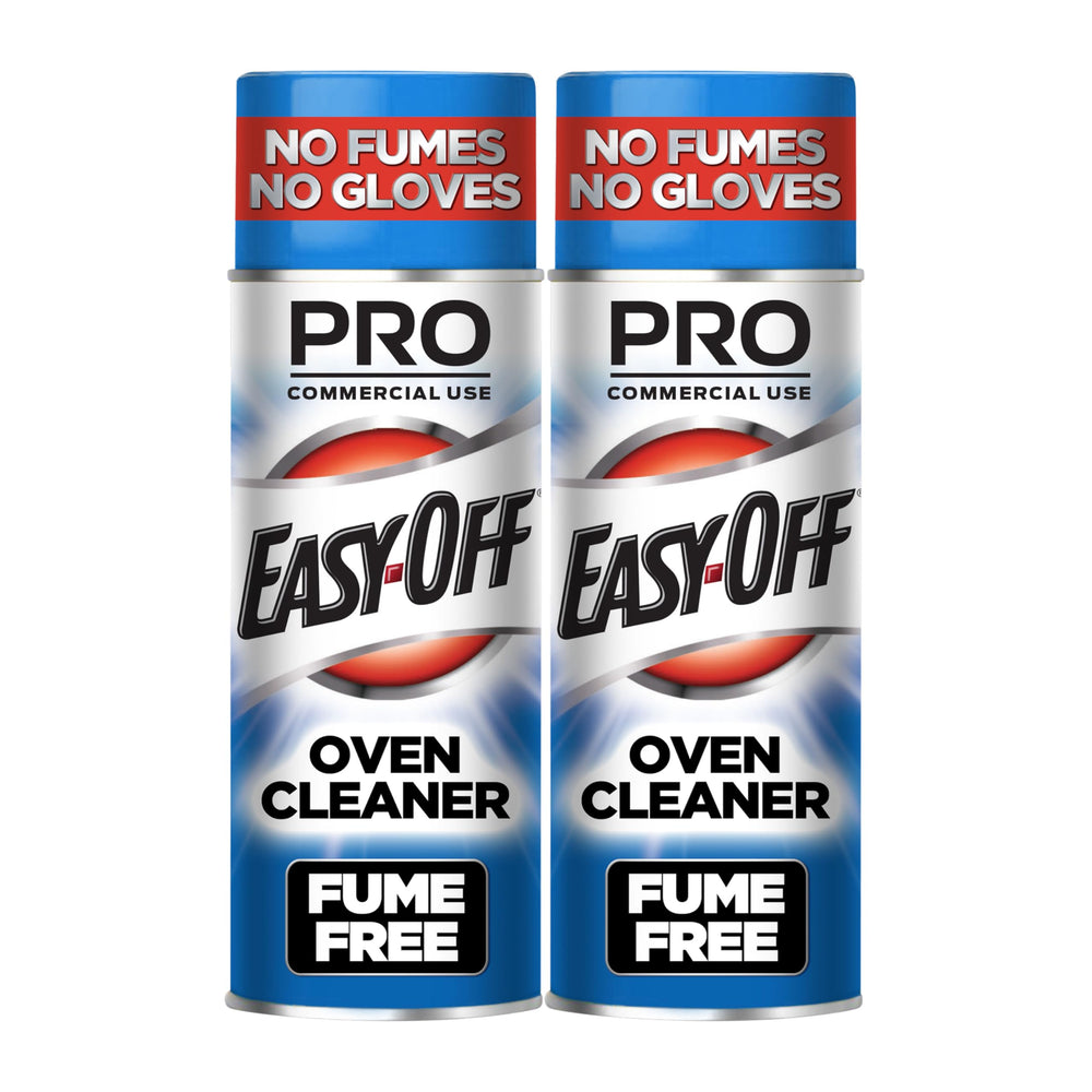 Easy-Off Fume Free Pro bottle shows grease removal without fumes