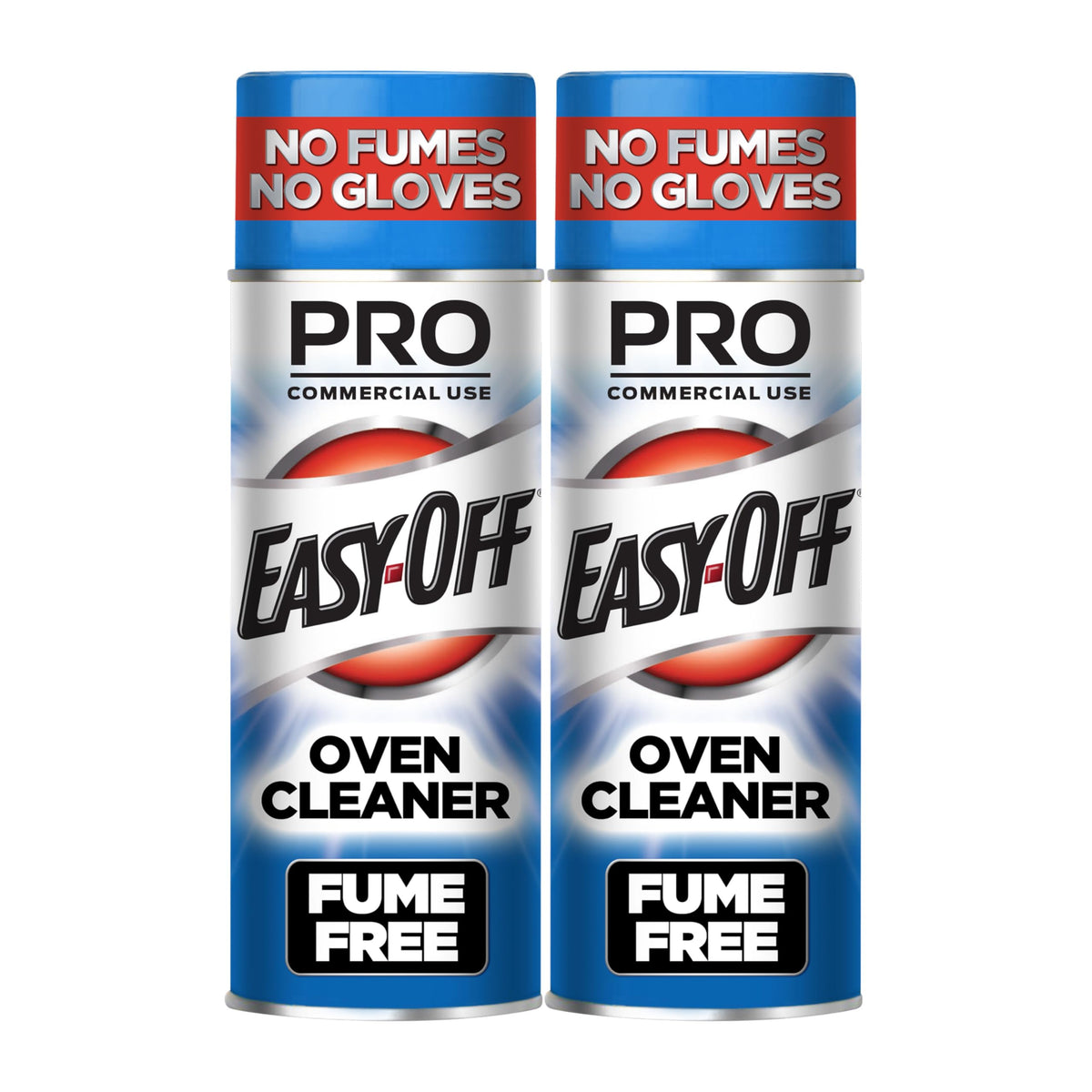 Easy-Off Fume Free Pro bottle shows grease removal without fumes