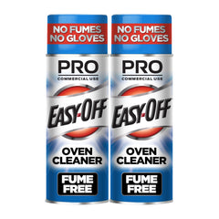Easy-Off Fume Free Pro bottle shows grease removal without fumes