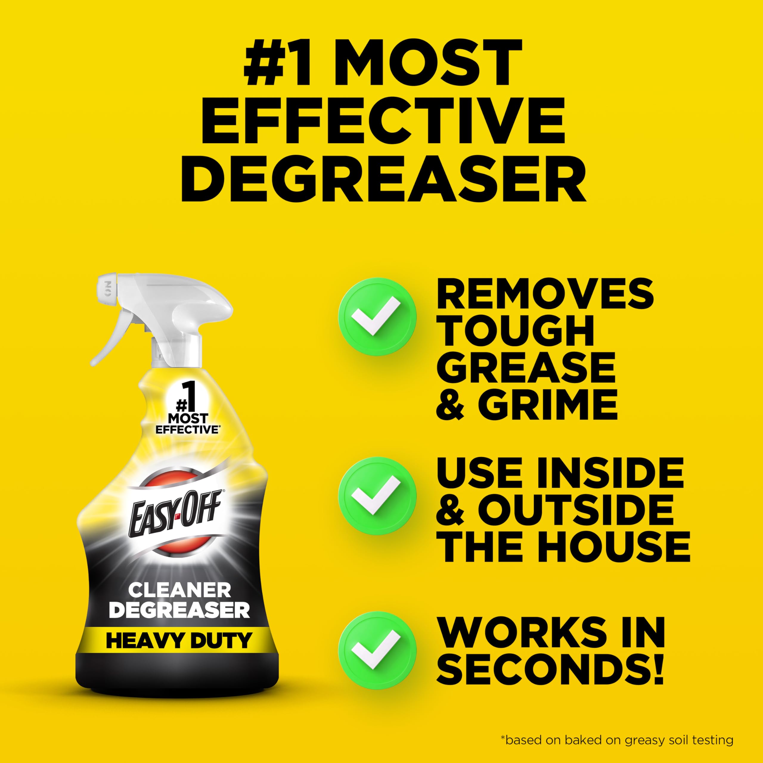 Easy-Off Heavy Duty Degreaser used on garage tools to remove oil residue